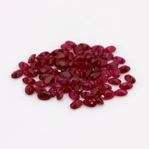 hot sale natural loose gemstone oval cut directly sale in factory natural ruby for jewelry