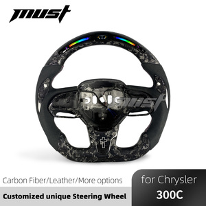 Volante Personalizado de Fibra de Carbono Forjado Negro con LED para 300 300C 300S 200 200S Pacifica 2015-2026, Mejora de Diseño - Product Image 2