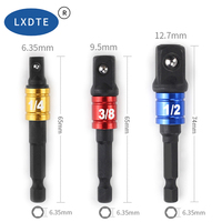 Ensemble d'adaptateurs universels à dégagement rapide LXD pour perceuse sans fil, 1/4" à 1/2" 3/8" 1/4"