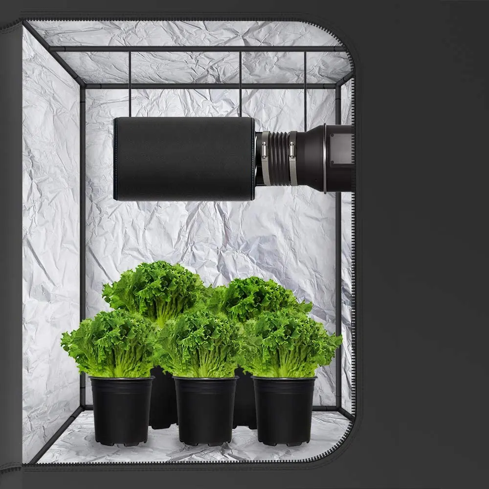 水耕栽培屋内園芸植物成長ラウンド活性炭換気ユニットエアフィルター
