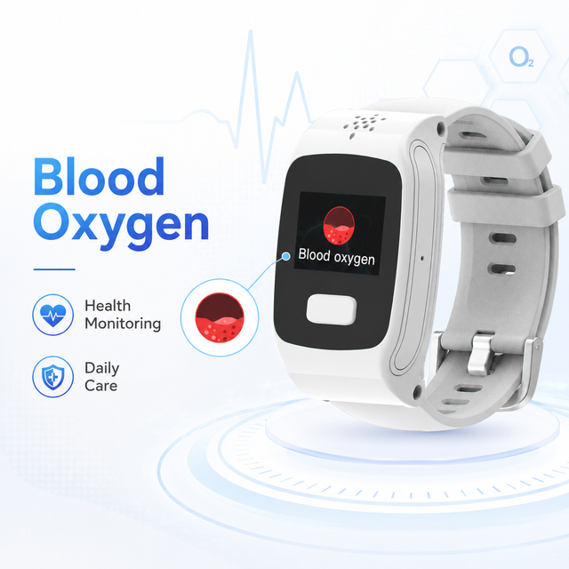 Support Blood Oxygen Message Reminder Roaming Functions GPS Tracking Tracker with Health Monitoring Care Elderly Smartwatch
