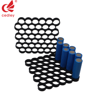 Support de batterie en nid d'abeille Cedley pour cellules 18650/21700/26650/32650/33140, configurations 2p-6p, matériau ABS+PC, pack de batteries