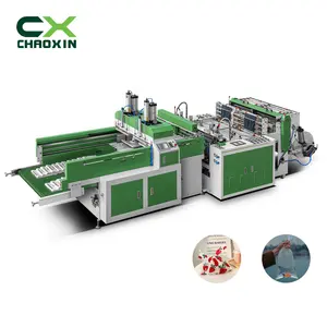 Polythene bag making machine CX-500*2 High speed Automatic T-shirt bag shopping bag making pouch making machine