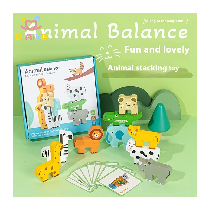 Montessori Style Wooden Fun Animal Stacking