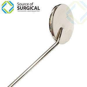 Espejo dental laríngeo de acero de 24mm de alta calidad con mango para uso en los dedos - Product Image 2