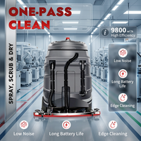 Autolaveuse électrique SHIWOSI, laveuse de sols automatique commerciale équipée d'une batterie 36V 200Ah