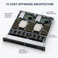 Serveur en rack 1U PowerEdge R660xs, double processeur Intel Xeon Scalable, DDR5, NVMe PCIe 5.0, serveur informatique d'entreprise haute densité