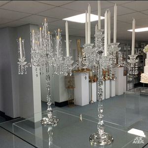 Luxury Wedding Tall Stand Crystal <b>Candle</b> Holder Table Decoration 9 Arms 13 Arms K9 Crystal Candelabra for Wedding - Product Image 3
