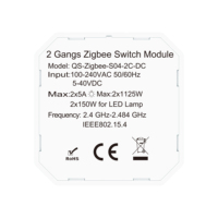 Interrupteur de fin de course micro SPDT étanche AC/DC 2 gangs intelligent Wi-Fi Zigbee 3.0 Ethernet avec télécommande sans fil et contact sec