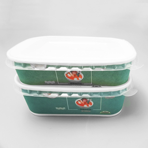 Custom disposable biodegradable food box paper food container packaging on with lid