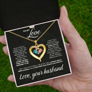 <span class=keywords><strong>Collana</strong></span> con Ciondolo a Cuore in <span class=keywords><strong>Argento</strong></span> Sterling S925 Personalizzabile con Pietra Portafortuna e <span class=keywords><strong>Nome</strong></span> su Misura - Product Image 2