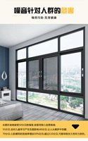 Ventana Corredera de Aluminio Impermeable para Exteriores, Anti-robo, Resistente a Huracanes, con Doble Vidrio, para Cocina y Hogar