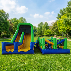 WINSUN Pista de Obstáculos Inflable de PVC de 25 Metros de Largo, Certificación CE, Capacidad de 300 kg, para Mayores de 5 Años - Product Image 1
