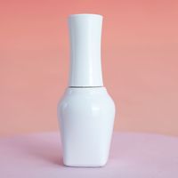 Flacon en verre vide de 12 ml et 15 ml avec finitions monochromes noir et blanc pour vernis à ongles de salon