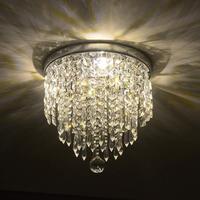 Lustre moderne en cristal de luxe Lustre contemporain goutte de pluie boule de cristal Lustre rond Éclairage Pendentif Plafonnier