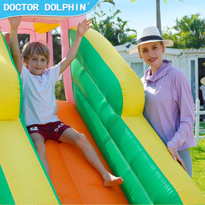 Docteur dauphin nouveau Design sûr et durable mignon lapin videur cavalier enfants <span class=keywords><strong>gonflable</strong></span> rebond maison usage domestique avec toboggans - Product Image 5