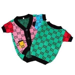 Großhandel Luxuriöse Klassische Sommer-Herbst Haustier-Pullover Hochelastische Hundekardigans Katzenmäntel Niedliches Tiermuster Polyester Halloween - Product Image 5