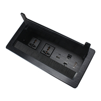 Caja de Conexiones de Sobremesa, 2 Tomas de Corriente Universales Estándar, 2 Puertos USB, Tipo C, HDMI