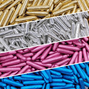 Perles de sucre comestibles de luxe Skytop pour gâteaux, aiguilles de sucre dorées, perles de sucre argentées, décorations de gâteaux en forme de boules dorées - Product Image 3