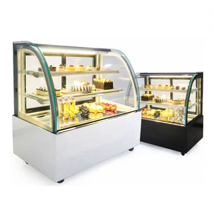 Vitrine réfrigérée commerciale pour gâteaux, présentoir de pâtisserie, réfrigérateur de présentation en verre pour desserts, pour café et boutique - Product Image 4