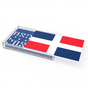 Boîte de rangement coulissante en acrylique pour dominos, boîte à dominos transparente anti-poussière, boîte de rangement et de présentation pour dominos de jeu de société occidental - Product Image 6