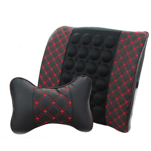 Electric Massage Lumbar Support <b>Cushion</b> For Car And Office Seat <b>Back</b> Pain Relief USB Rechargeable Black And White Deluxe Edition - Product Image 4