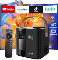 Mini projecteur DLP LED Android intelligent WiFi 3D portable 4K à courte focale avec batterie intégrée pour cinéma maison et éducation – Meilleures ventes