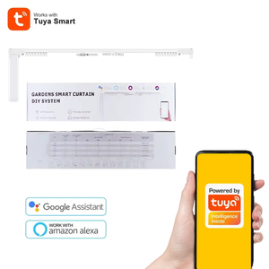 Garden Cheap Popular RF433 TUYA App Remote Control Splicing Track Smart Curtain Drivers <b>Rod</b> Silent Life 5.2M Customize Battery - Product Image 3