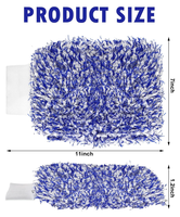 Gant de lavage de voiture en microfibre à poils longs, couleur personnalisable, ultra-moussant, sans peluches, anti-rayures, avec poignée ergonomique