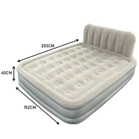 Nouveau matelas gonflable double Queen pour chambre à coucher, pliable, pour enfants et animaux, avec dossier