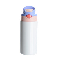 Botella de Agua de Acero Inoxidable Aislada por Sublimación al por Mayor para Niños, Botella de Doble Pared con Tapa.