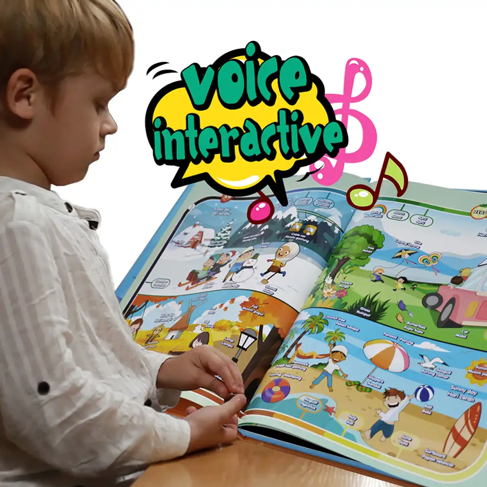 ELETREE קול OEM שפה למידה אלפבית ABC קוריאני ספרדית מנדרינה אנגלית ילדים חינוכיים מדבר עט ספר