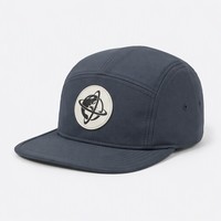 Casquette 5 panneaux unisexe en toile, personnalisable avec logo imprimé par transfert thermique, réglable, imperméable et respirante, pour l'extérieur, toutes saisons - Vente en gros