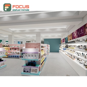 Custom Retail Project Tempered Glass Wall Display Vendor Beauty Retail Design - Product Image 4