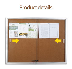 KBW ประกาศข้อความอลูมิเนียมแผ่นป้ายไม้ก๊อกที่ล็อคได้ - Product Image 6