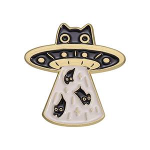 Épingles en émail personnalisées certifiées Cat <span class=keywords><strong>Lady</strong></span> Broches anti-dépression Badges de revers Bijoux animaux Cadeau pour les amoureux des chats Métal plaqué - Product Image 5