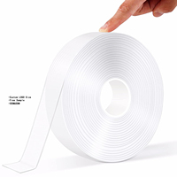 Ruban adhésif nano amovible et réutilisable, adhésif double face haute résistance, imperméable, pour les bords des éviers de salle de bain, la douche