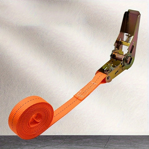 Sangles à <span class=keywords><strong>cliquet</strong></span> en polyester de 6 mètres x <span class=keywords><strong>25</strong></span> <span class=keywords><strong>mm</strong></span>, capacité de 1 tonne, certifiées CE, <span class=keywords><strong>pour</strong></span> la fixation d'objets, attaches de haute qualité - Product Image 6