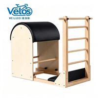 Baril d'escalade Pilates en bois massif Velos – Équipement de fitness professionnel pour studio, personnalisable, durable, qualité commerciale, certifié CE