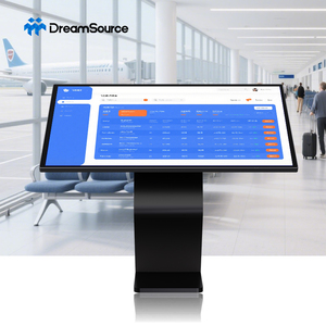 Kiosque de signalisation horizontal sur pied en forme de K avec écran tactile capacitif inclinable pour la recherche de données en musée - Product Image 1