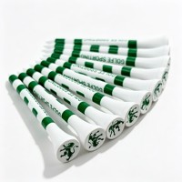 Tees de golf en bois personnalisés YuanJie, tees de golf imprimés rayés avec logo, accessoires de golf en gros