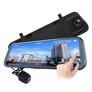Fabrika fiyat ön ve arka çift lensli araba Dashboard Cam DVR araba ayna kamera Video kaydedici dikiz aynası