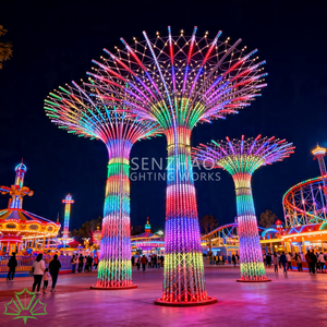 Escultura de Acero Inoxidable para Exteriores, Arte Abstracto Público, Luz LED con Motivos, Marca Senzhao - Product Image 1