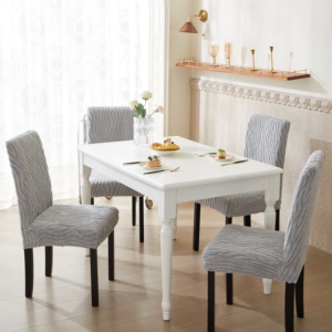 Stripe Luxury Jacquard Solid Color <strong>Chair</strong> <strong>Covers</strong> Dining <strong>Chair</strong> Slipcovers Thick Elastic Anti-Dirty Home Decoration - Product Image 4