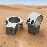 Anneaux de montage BANGBANG - Support de lunette à double vis pour montage sur rail de 11 mm, hauteur centrale de 1,25 pouce (Argent)