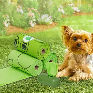 Grosir plastik kualitas tinggi disesuaikan ramah lingkungan Biodegradable hewan peliharaan tas kotoran anjing