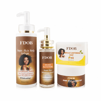 Kit de Soins Éclaircissants OEM au Glutathion : Lotion Corporelle, Sérum, Crème et Savon Anti-Taches pour un Teint Uniforme