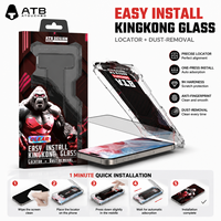 Protection d'écran en verre trempé anti-explosion ATB 9H 2.5D pour iPhone 12 13 14 15 16 17 18 Pro Max, installation facile avec cadre