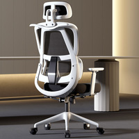 Chaise de bureau ergonomique moderne en contreplaqué et maille avec dossier à motif écossais et assise creuse pour la maison ou une utilisation prolongée à l'ordinateur ou pour l'apprentissage