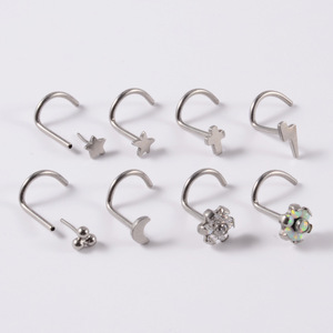 Gaby-anillos <span class=keywords><strong>de</strong></span> <span class=keywords><strong>titanio</strong></span> para la <span class=keywords><strong>nariz</strong></span>, <span class=keywords><strong>piercing</strong></span> para la <span class=keywords><strong>nariz</strong></span> con forma <span class=keywords><strong>de</strong></span> tornillo, con diseño <span class=keywords><strong>de</strong></span> flor, modelo ASTM F136, venta al por mayor - Product Image 3